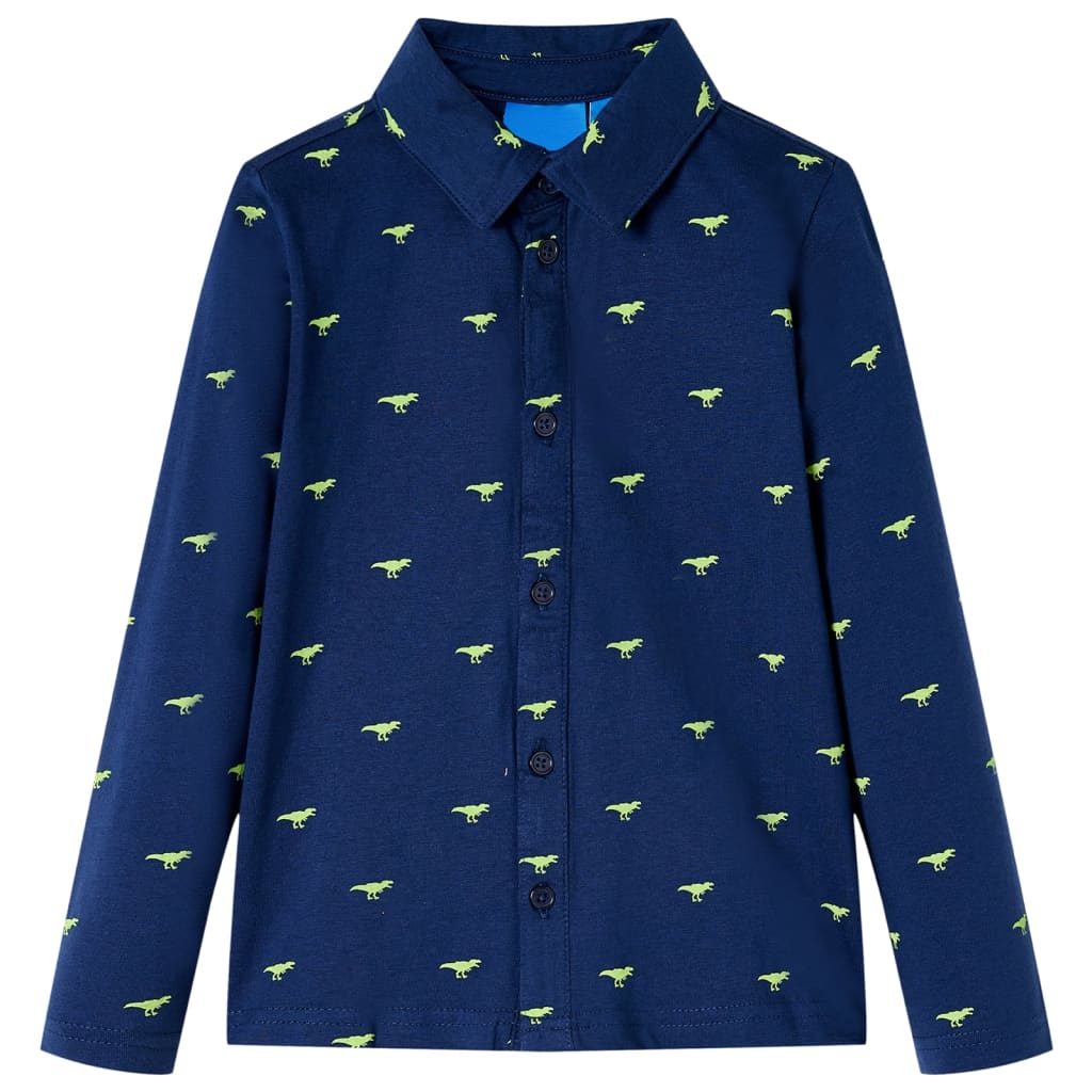 Vidaxl Child's Shirt 140 Bleu marine