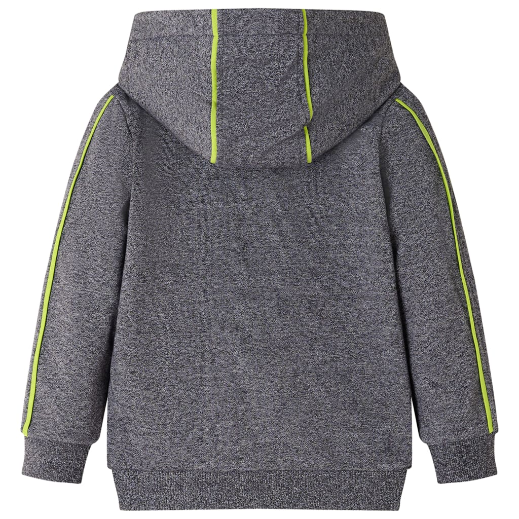 Vidaxl gilet pour enfants avec capuche et fermeture éclair 92 gris mixte