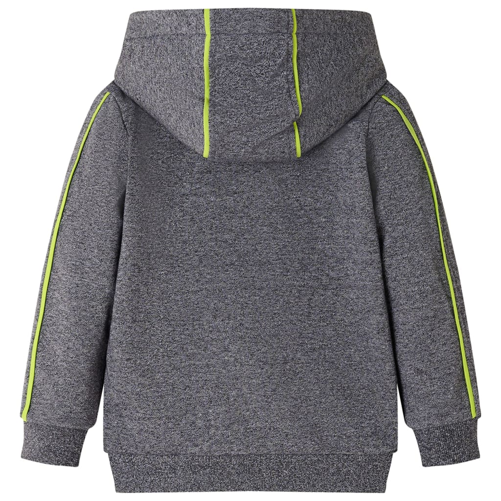 Vidaxl gilet pour enfants avec capuche et fermeture éclair 128 gris mixte