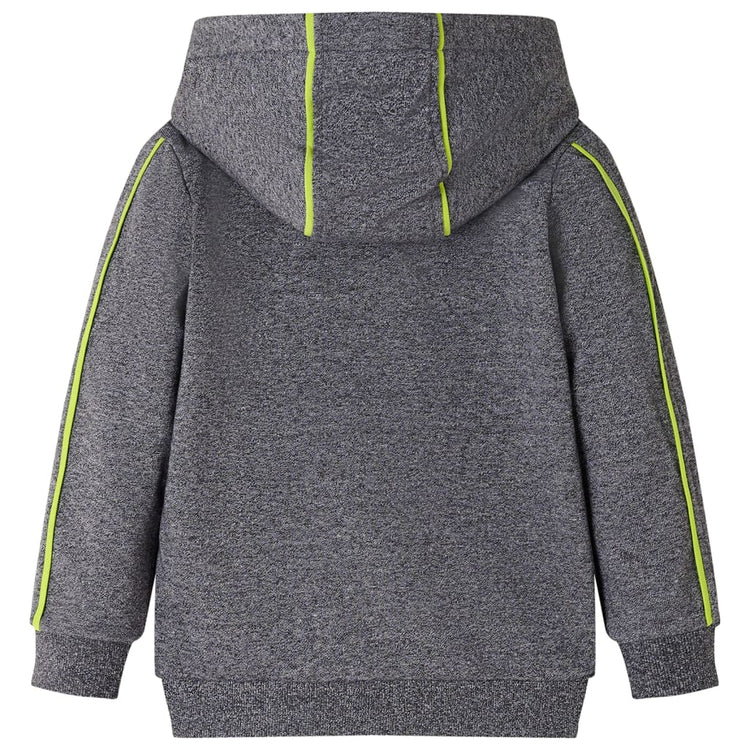 Vidaxl gilet pour enfants avec capuche et fermeture éclair 128 gris mixte