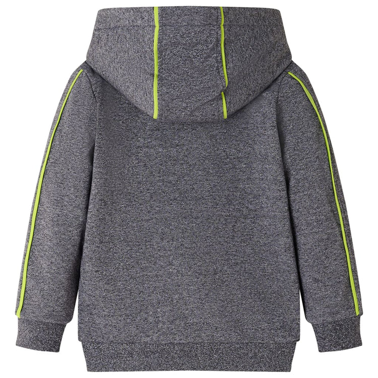 Vidaxl gilet pour enfants avec capuche et fermeture éclair 140 gris mixte