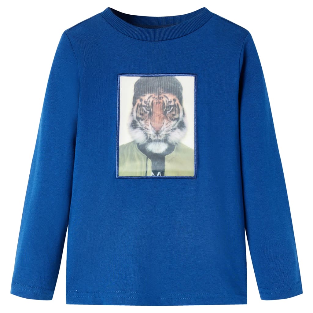 Vidaxl Child's Shirt à manches longues 116 bleu foncé