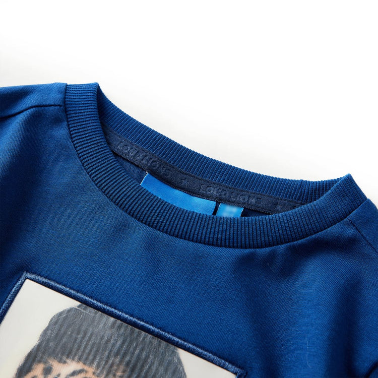 Vidaxl Child's Shirt à manches longues 116 bleu foncé