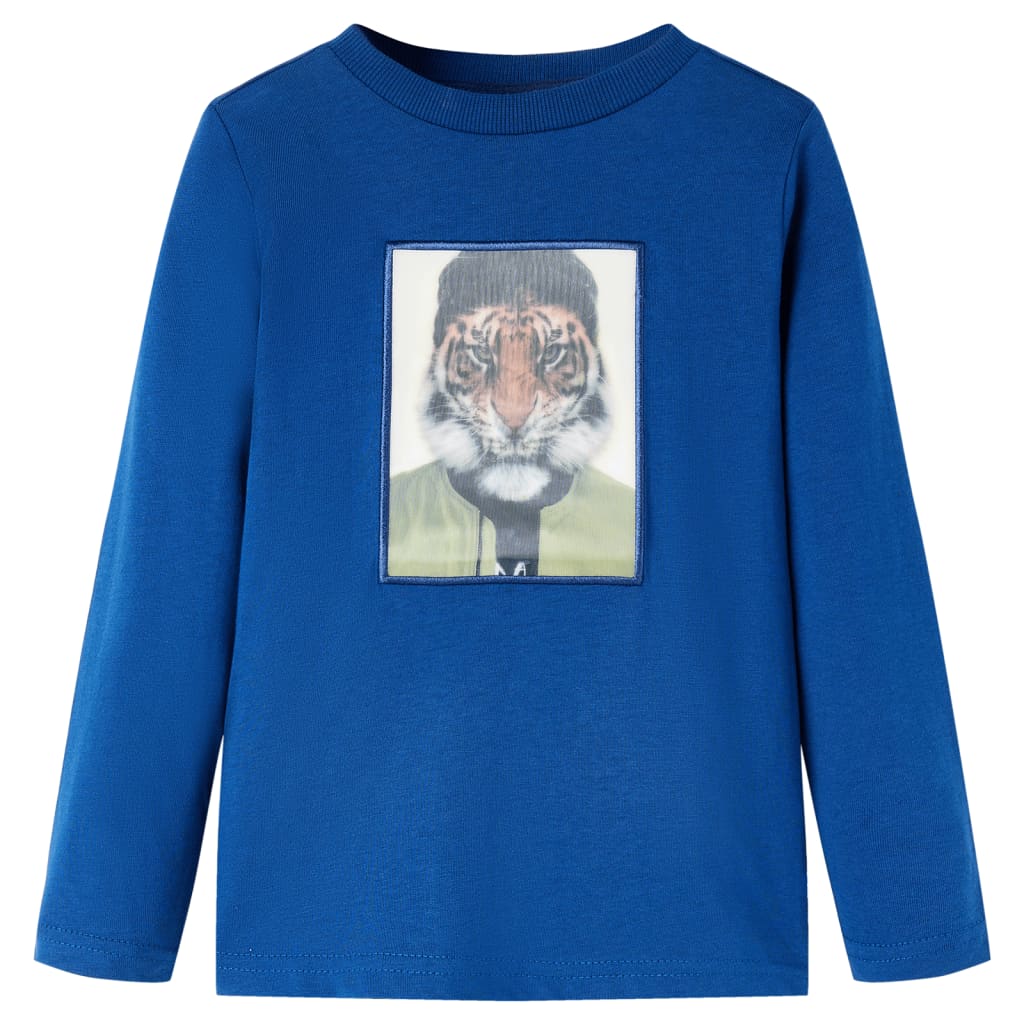 Vidaxl Child's Shirt à manches longues 140 bleu foncé