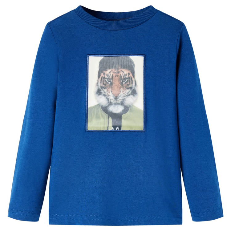 Vidaxl Child's Shirt à manches longues 140 bleu foncé