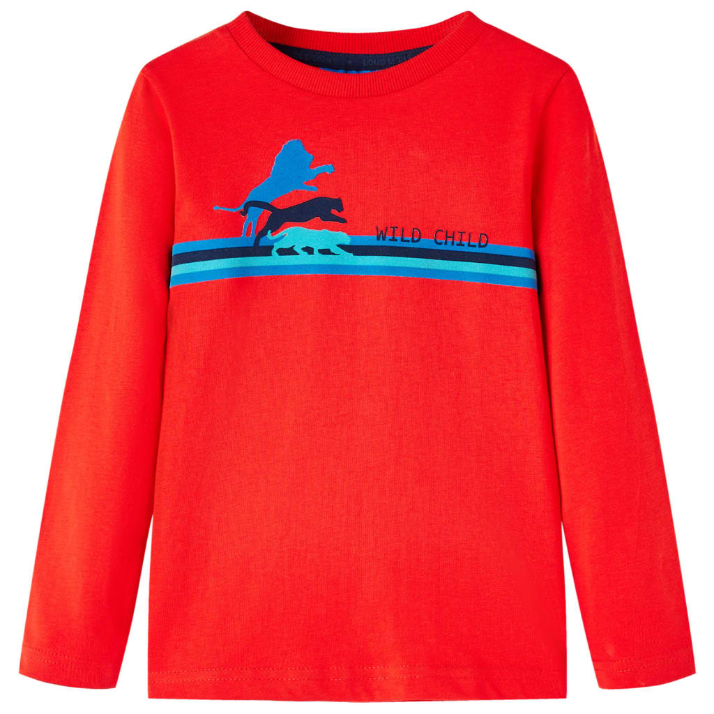 Vidaxl Children's Shirt à manches longues 128 rouge