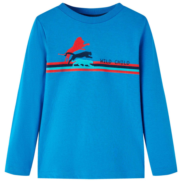 Vidaxl Child's Shirt à manches longues 116 Cobalt Blue