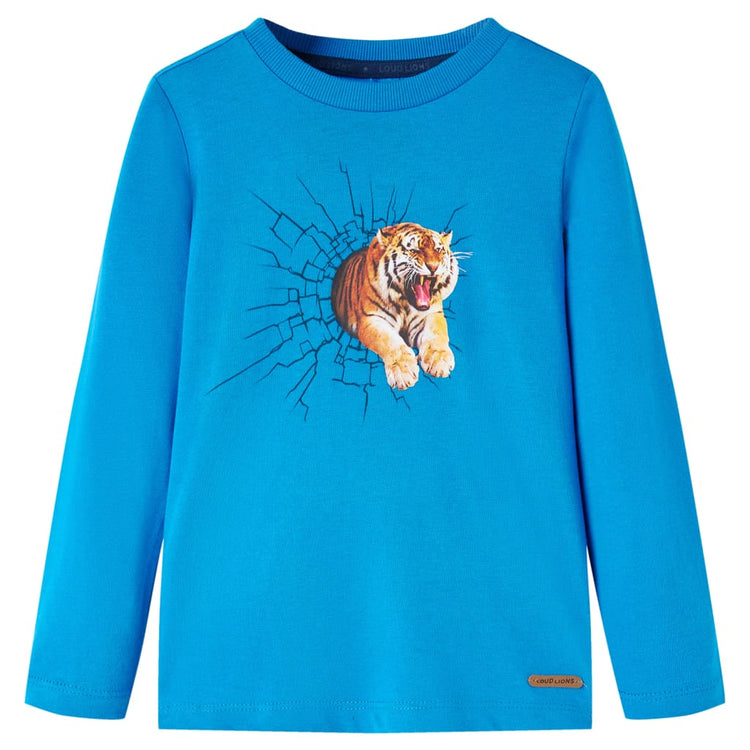 Vidaxl Child's Shirt à manches longues 128 Cobalt Bleu