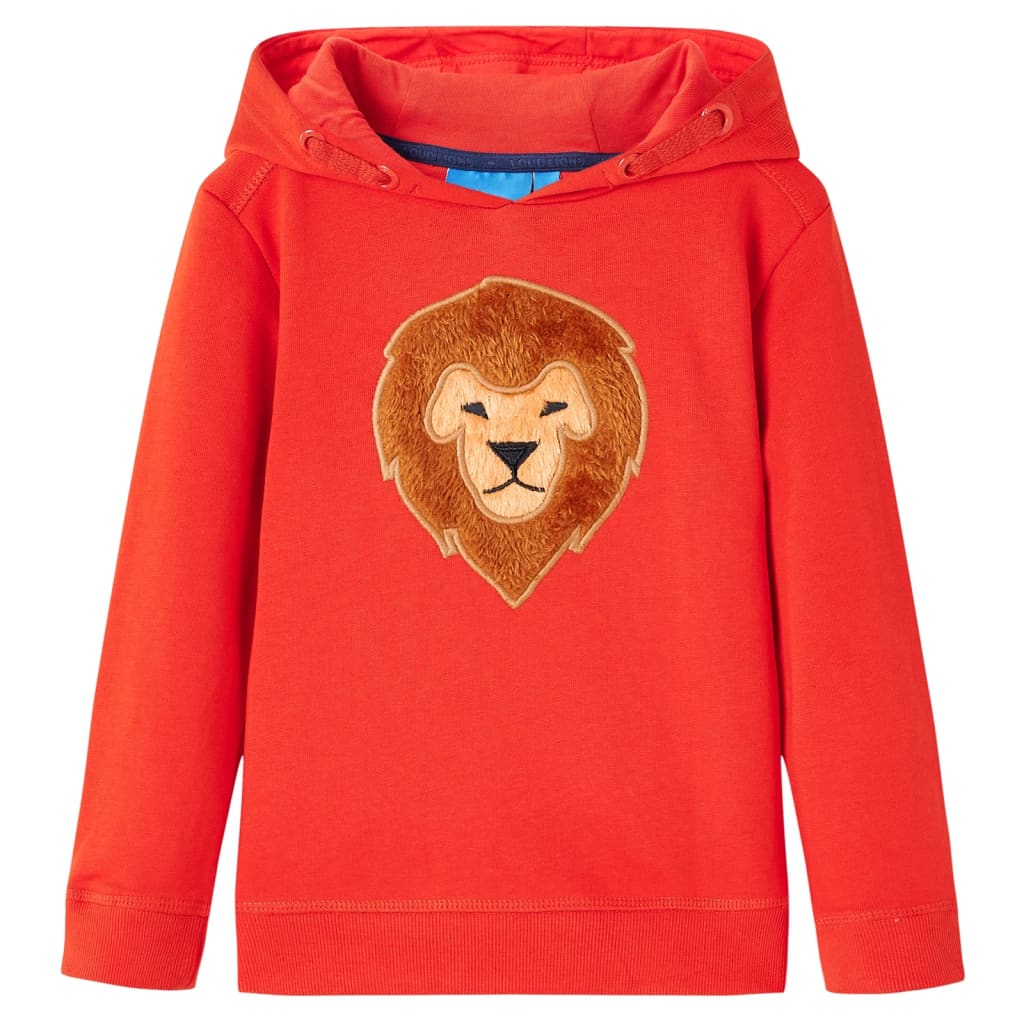 Pull pour enfants vidaxl avec capuche 92 rouge