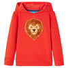 Pull pour enfants vidaxl avec capuche 128 rouge