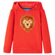Pull pour enfants vidaxl avec capuche 128 rouge