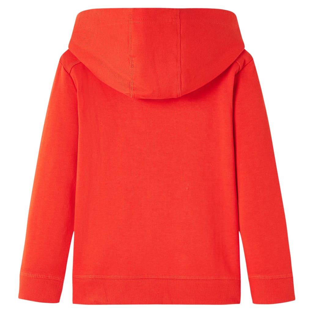 Pull pour enfants vidaxl avec capuche 128 rouge