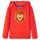 Pull pour enfants vidaxl avec capuche 140 rouge