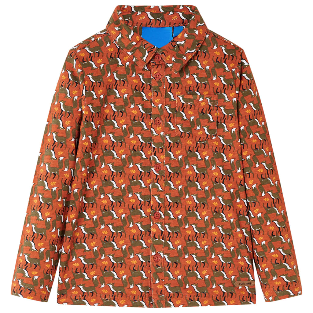Vidaxl Child's Shirt 104 Light Rust