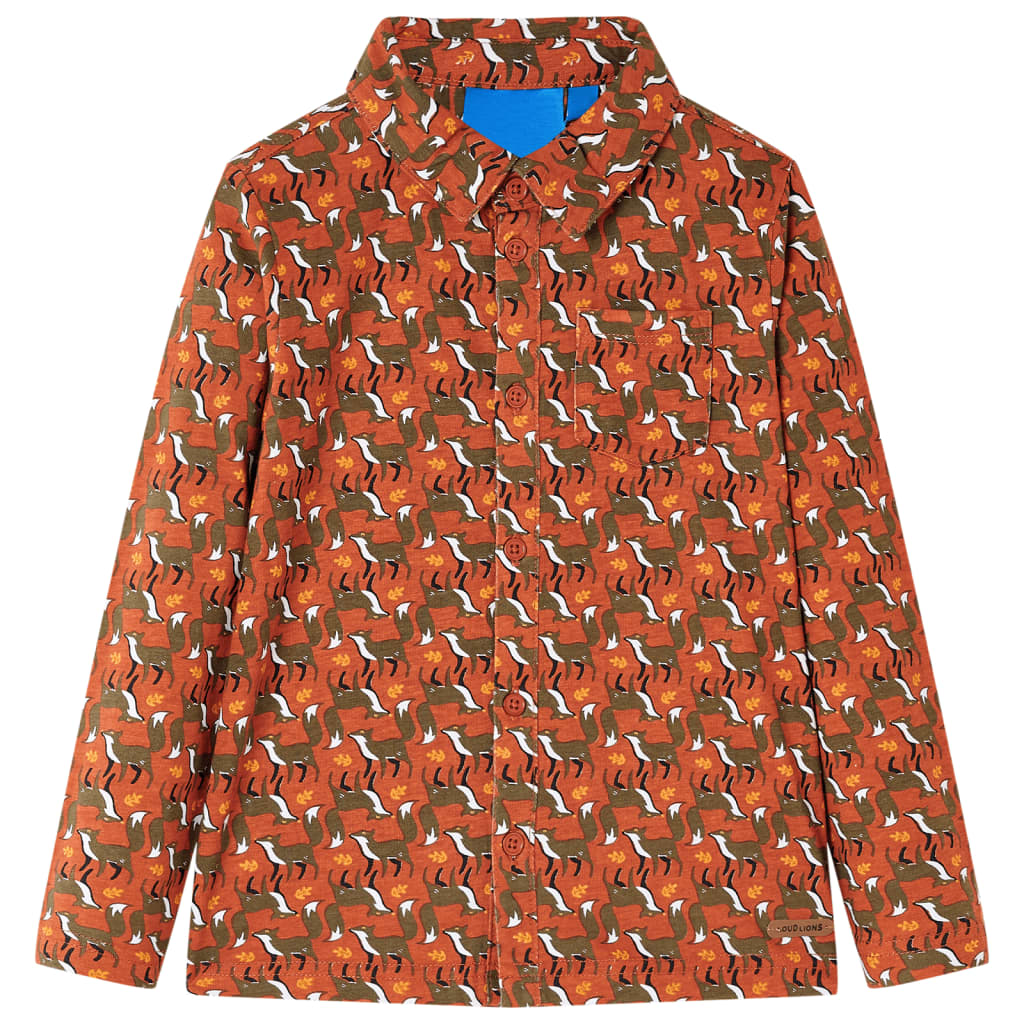 Vidaxl Child's Shirt 116 Light Rust