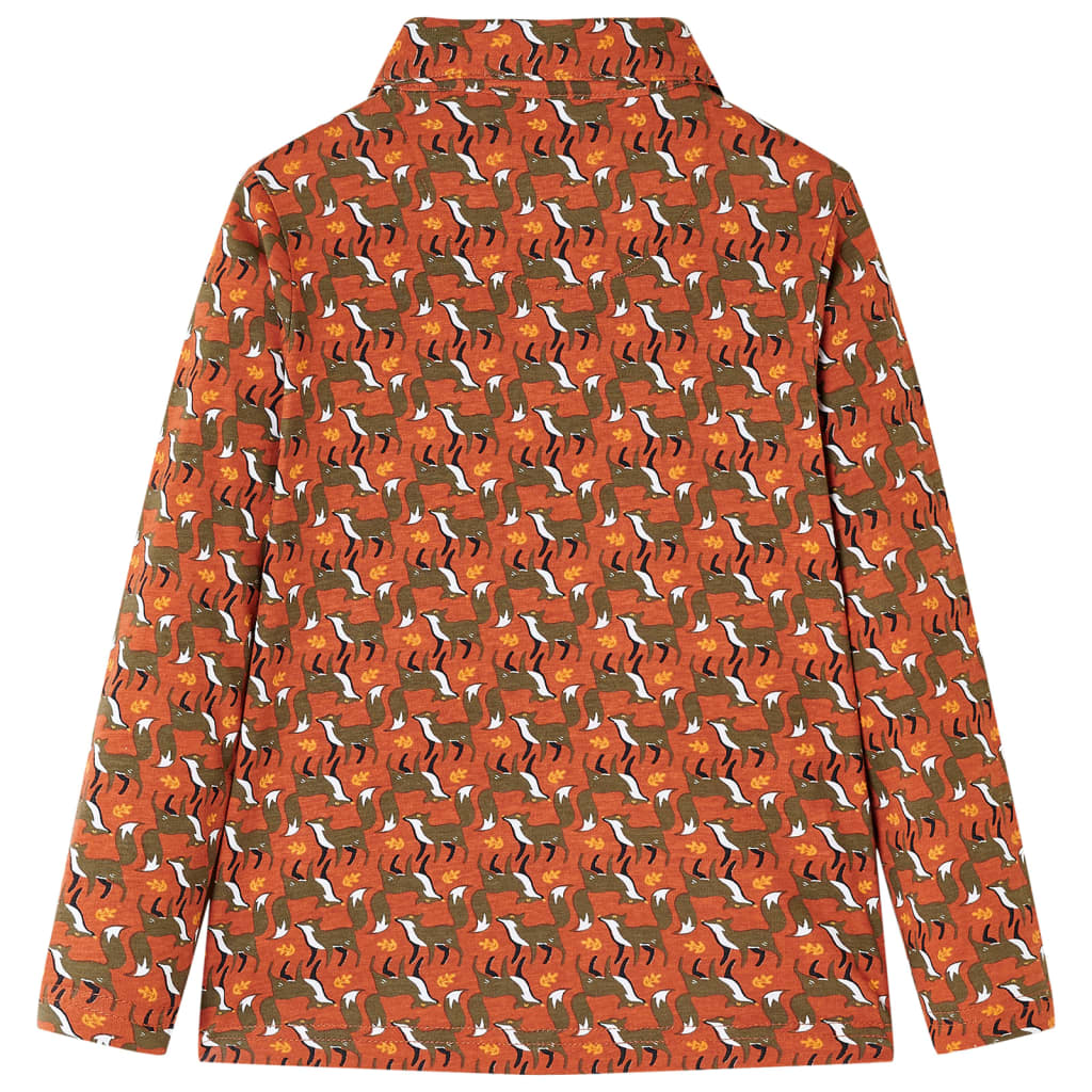 Vidaxl Child's Shirt 116 Light Rust