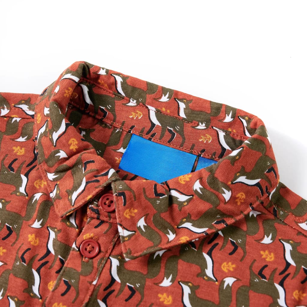 Vidaxl Child's Shirt 116 Light Rust