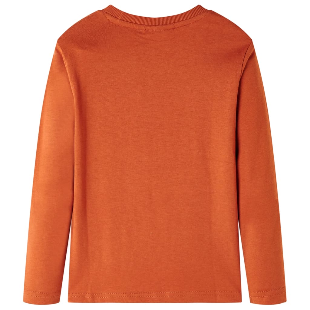 Vidaxl Child's Shirt avec manches longues 92 Rust Light -Colored