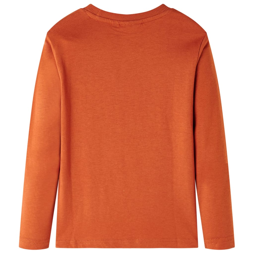 Vidaxl Child's Shirt à manches longues 128 Rust légère -colored