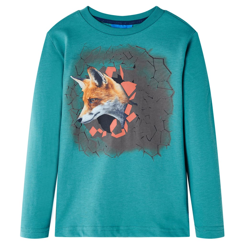 Vidaxl Child's Shirt à manches longues 128 bleu de mer foncée