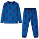 Pajamas pour enfants Vidaxl à manches longues 140 Petroleum-Colored