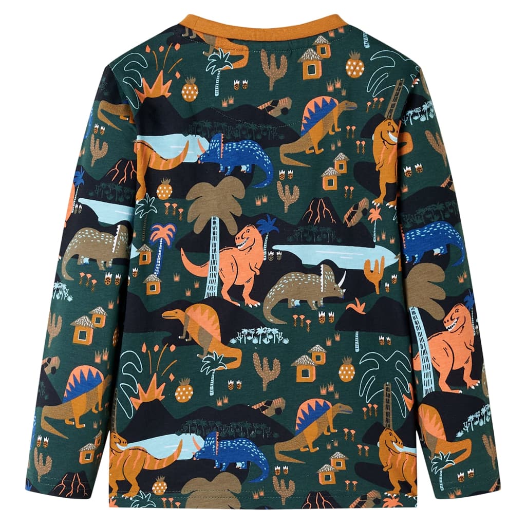 Vidaxl Pyjamas pour enfants à manches longues 128 Donkergroen
