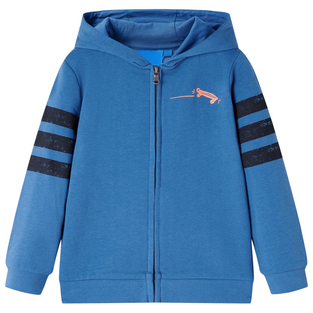 Gilet pour enfants vidaxl avec hotte 92 bleu