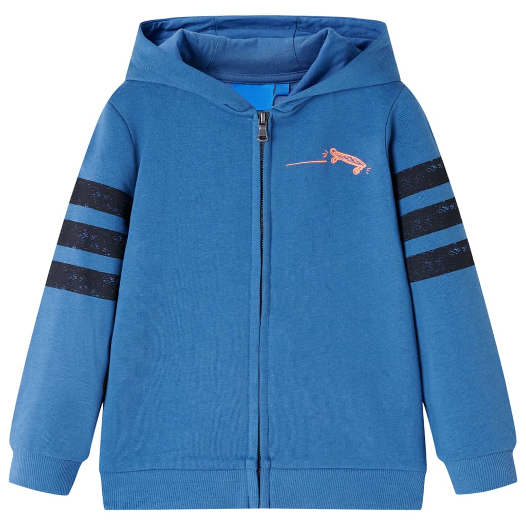 Vidaxl Gile pour enfants avec cagoule 116 bleu