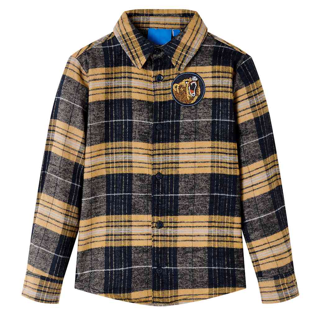 Vidaxl Children's Shirt Chemitred 116 Jaune et noir