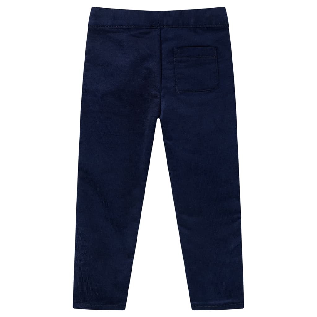 Vidaxl Kinderbroek 128 Bleu de la marine noire