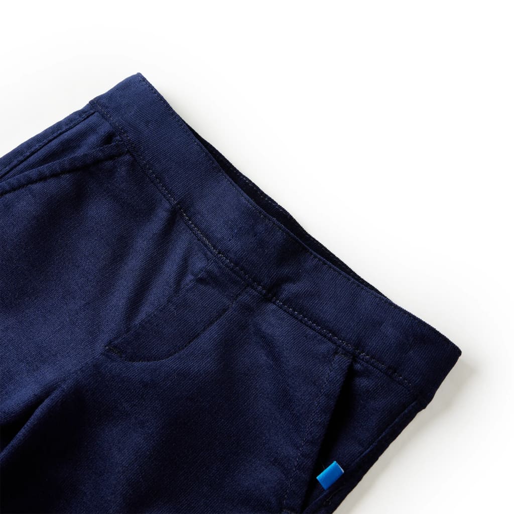 Vidaxl Kinderbroek 128 Bleu de la marine noire