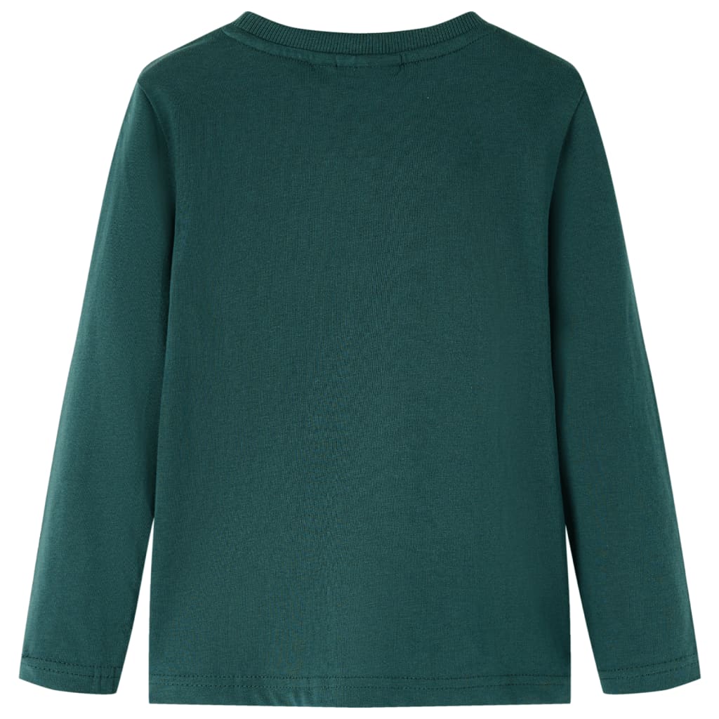Vidaxl Child's Shirt à manches longues 92 Donkergroen