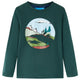 Vidaxl Children's Shirt à manches longues 104 Donkergroen