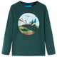 Vidaxl Child's Shirt à manches longues 116 vert foncé