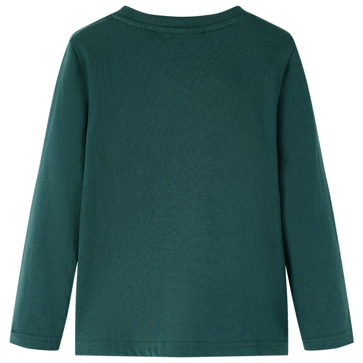 Vidaxl Child's Shirt à manches longues 116 vert foncé