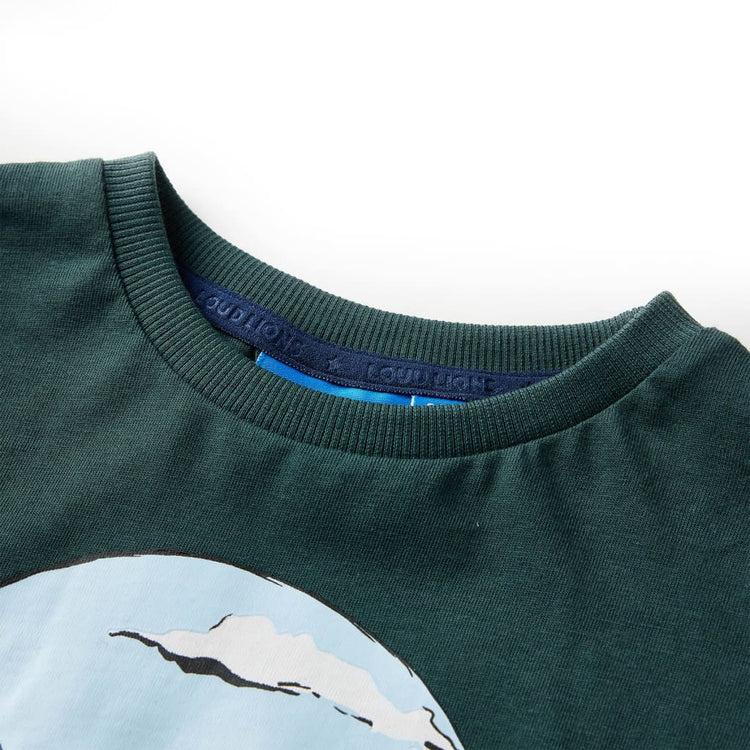 Vidaxl Child's Shirt à manches longues 140 vert foncé