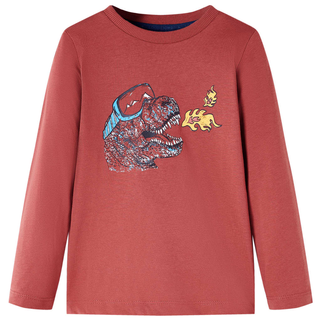 Vidaxl Child's Shirt à manches longues 92 brun rougeâtre