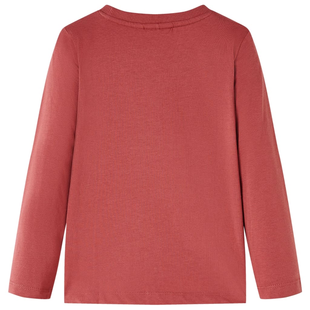Vidaxl Child's Shirt à manches longues 92 brun rougeâtre
