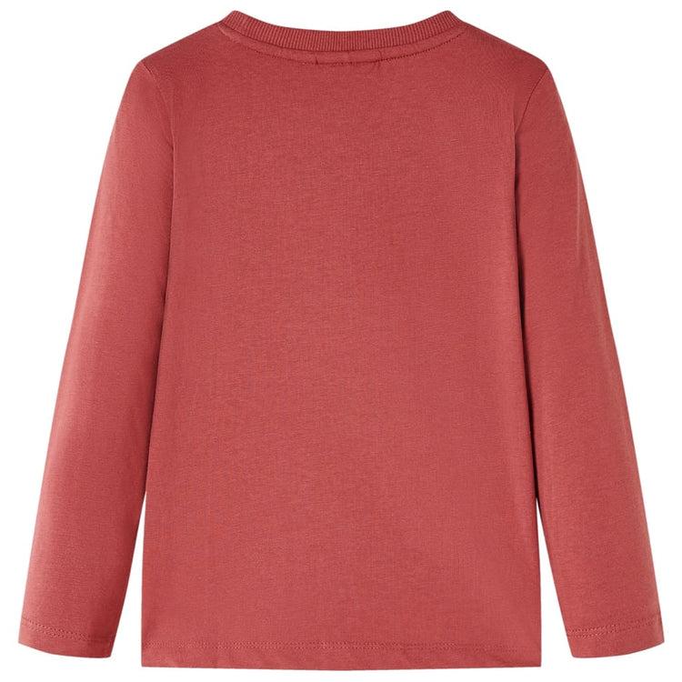 Vidaxl Child's Shirt à manches longues 92 brun rougeâtre