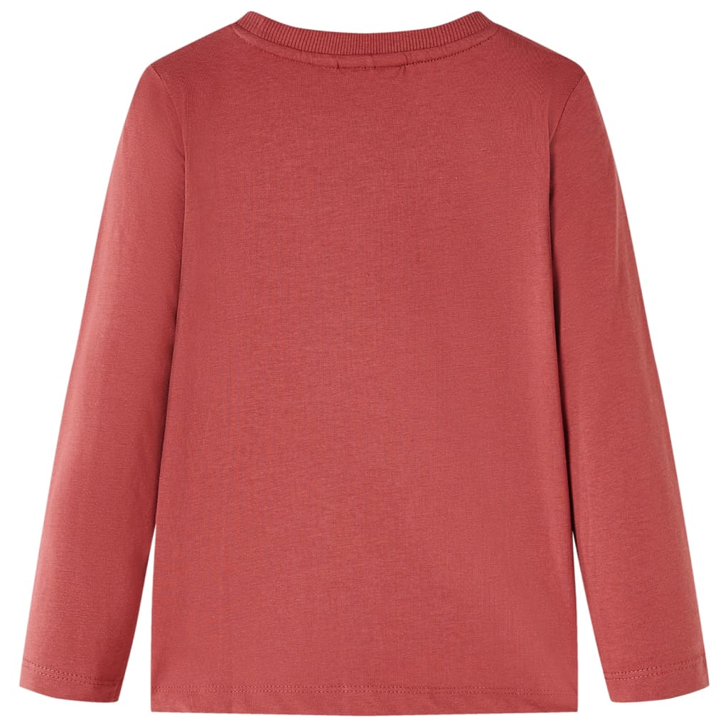 Vidaxl Child's Shirt à manches longues 104 Brown rougeâtre