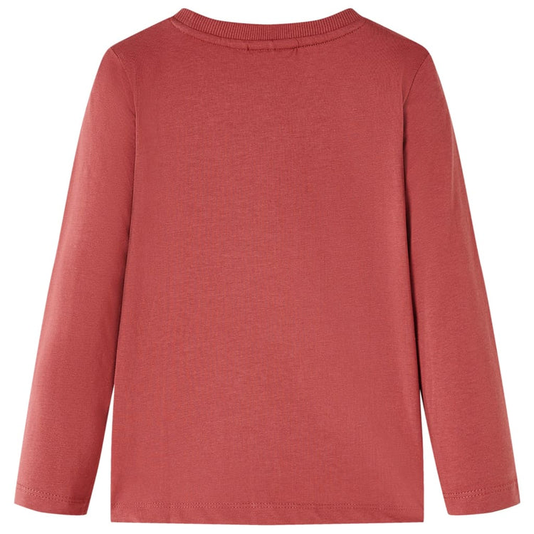Vidaxl Child's Shirt à manches longues 104 Brown rougeâtre