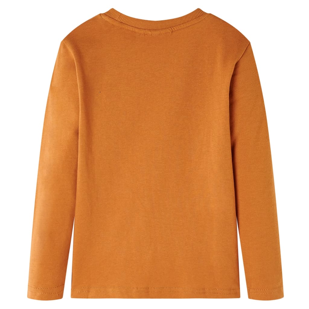 Vidaxl Child's Shirt à manches longues 140 Copper foncé sombre coloré