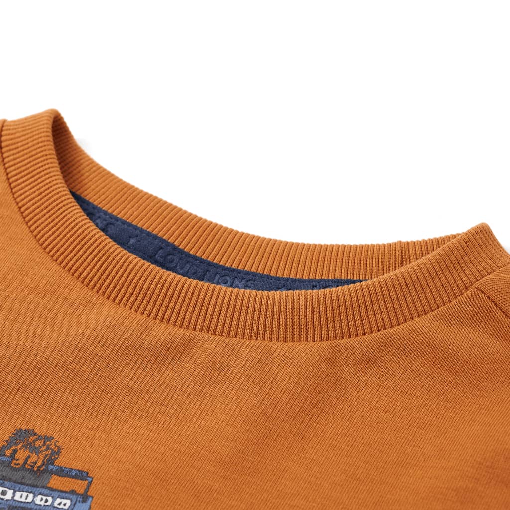 Vidaxl Child's Shirt à manches longues 140 Copper foncé sombre coloré