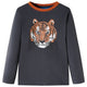 Vidaxl Children's Shirt avec manches longues 92 anthracite -colored