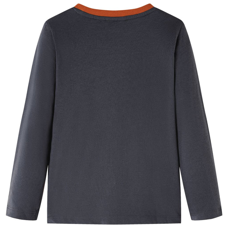 Vidaxl Children's Shirt avec manches longues 92 anthracite -colored