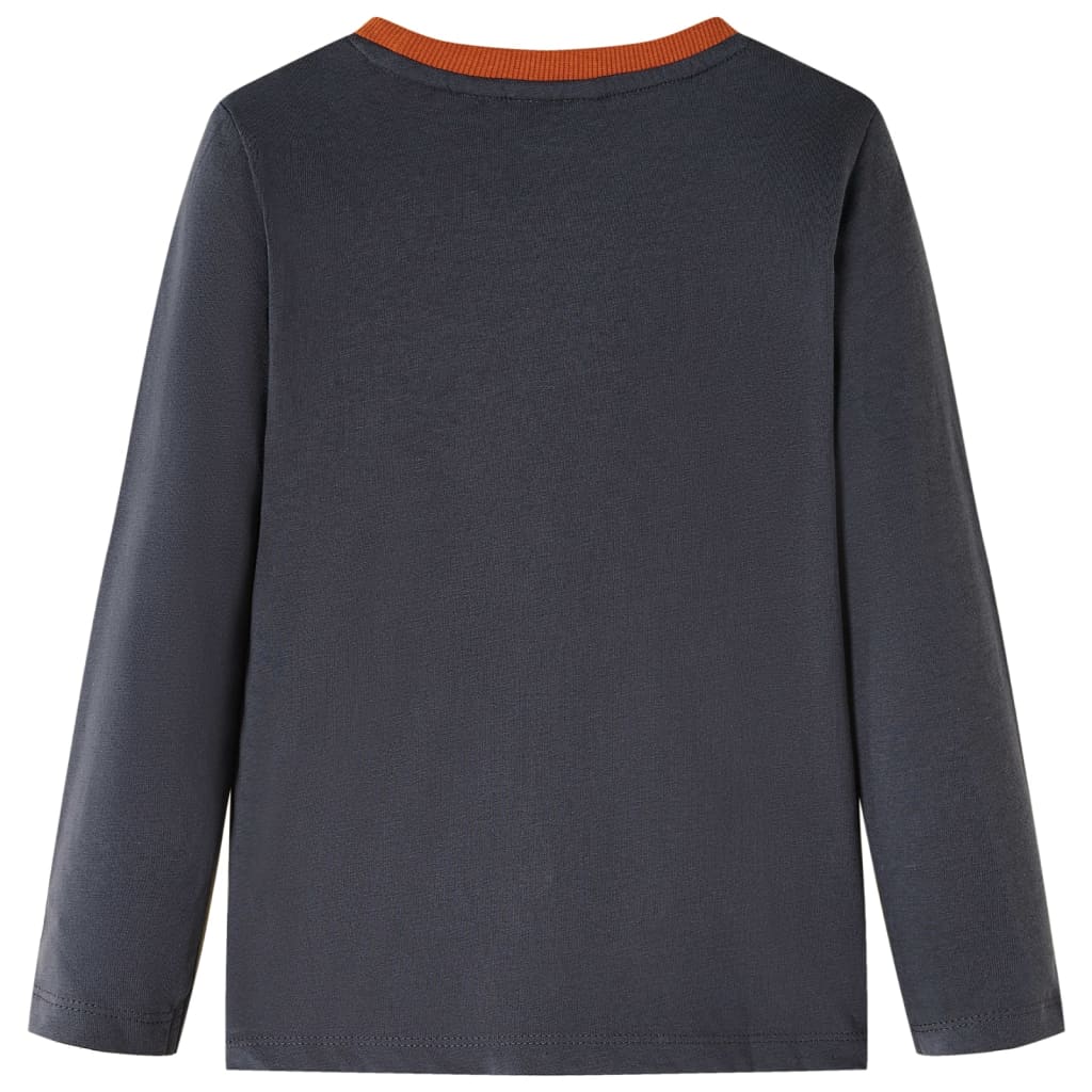 Vidaxl Child's Shirt à manches longues 104 anthracite -colored