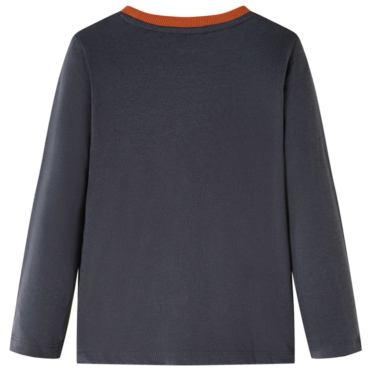 Vidaxl Child's Shirt à manches longues 104 anthracite -colored