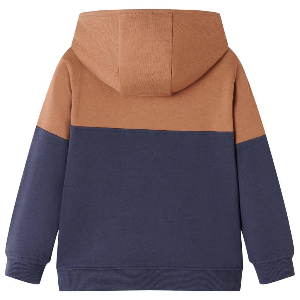 Vidaxl Kindersweater avec Hood Half Zipper 92 Anthracites cognac colored