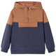 Vidaxl Kindersweater avec Hood Half Rits 104 anthracites cognacdle