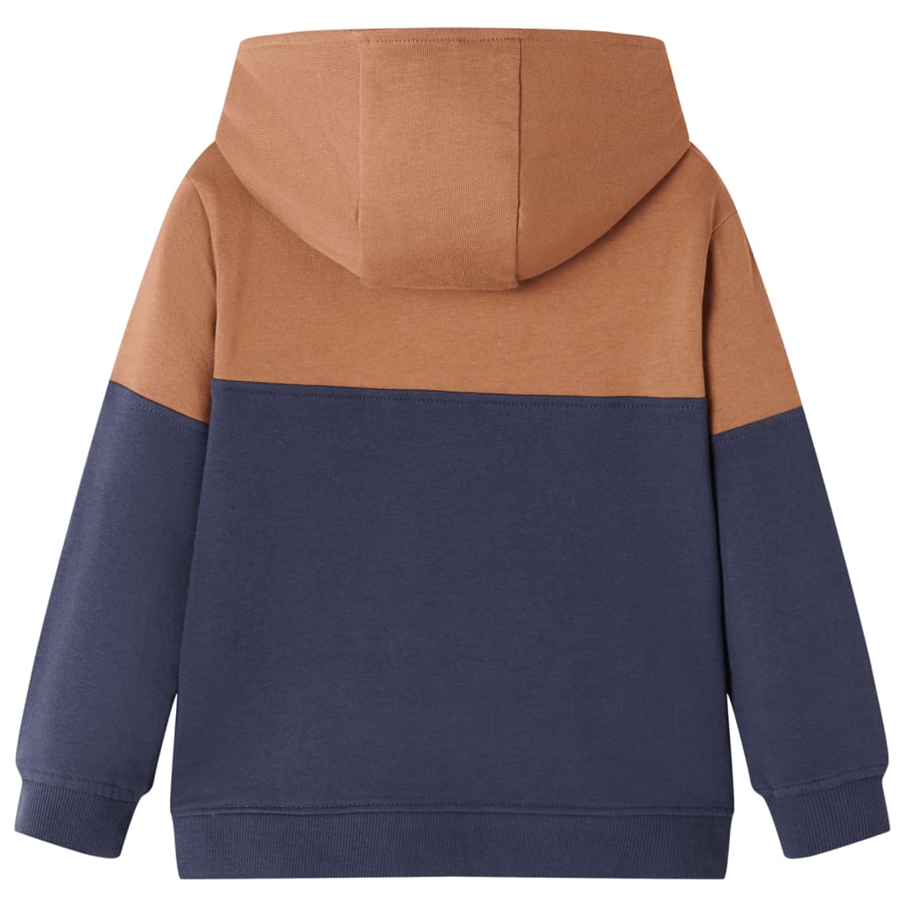Vidaxl Kindersweater avec Hood Half Rits 104 anthracites cognacdle